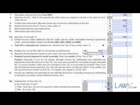 calculate estimated tax payments and associated penalties