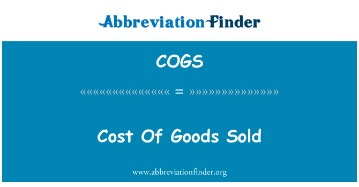 cost of goods sold cogs definition