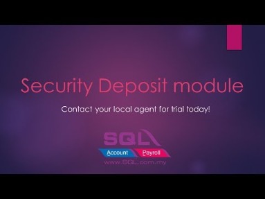 is a security deposit an asset?