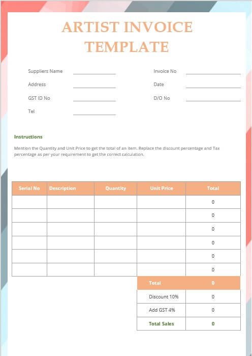 sample invoice template