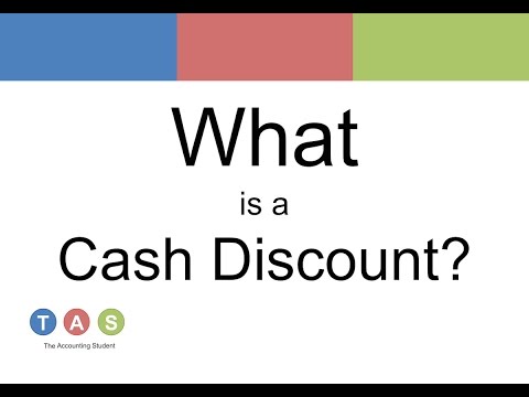 what is a cash discount?