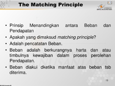 what is the matching principle and why is it important?